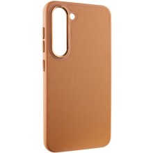 Кожаный чехол Bonbon Leather Metal Style для Samsung Galaxy S23 – Коричневый