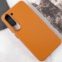 Кожаный чехол Bonbon Leather Metal Style для Samsung Galaxy S23 – Коричневый