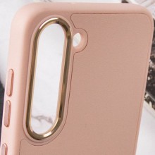 Кожаный чехол Bonbon Leather Metal Style для Samsung Galaxy S23 – Розовый