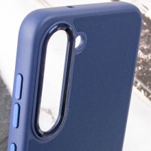 Кожаный чехол Bonbon Leather Metal Style для Samsung Galaxy S23 – Синий