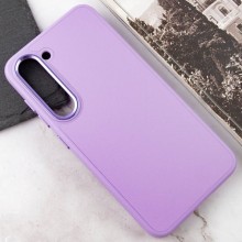 Кожаный чехол Bonbon Leather Metal Style для Samsung Galaxy S23 – Сиреневый