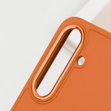 TPU чехол Bonbon Metal Style для Samsung Galaxy S23 – Оранжевый