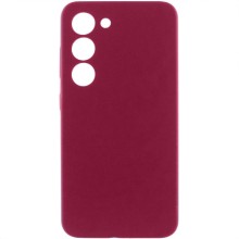 Чохол Silicone Cover Lakshmi Full Camera (AA) для Samsung Galaxy S23 – Бордовий