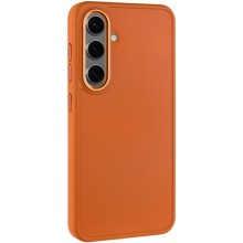 TPU чехол Bonbon Metal Style для Samsung Galaxy S23 (Оранжевый)