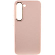 Кожаный чехол Bonbon Leather Metal Style для Samsung Galaxy S23 (Розовый)