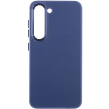 Кожаный чехол Bonbon Leather Metal Style для Samsung Galaxy S23 (Синий)