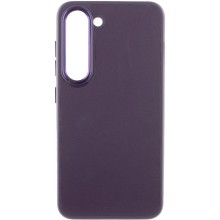 Кожаный чехол Bonbon Leather Metal Style для Samsung Galaxy S23 (Фиолетовый)