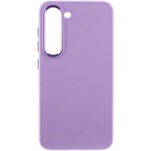Кожаный чехол Bonbon Leather Metal Style для Samsung Galaxy S23 (Сиреневый)