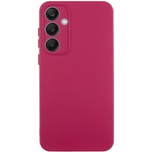 Чехол TPU GETMAN Liquid Silk Full Camera для Samsung Galaxy S23 – Бордовый