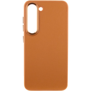 Кожаный чехол Bonbon Leather Metal Style для Samsung Galaxy S23 (Коричневый)