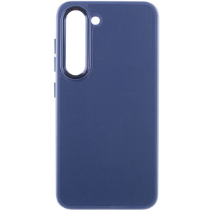 Кожаный чехол Bonbon Leather Metal Style для Samsung Galaxy S23 (Синий)