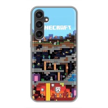 Чехол Майнкрафт на Samsung Galaxy S23 (AlphaPrint) Minecraft (фон Minecraft)