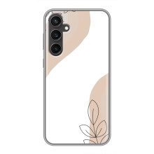Силиконовый чехол с принтом в цветах на Samsung Galaxy S23 – Нюдовый дизайн