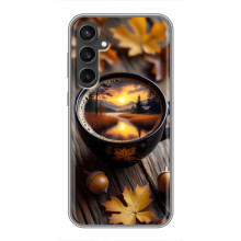 Чехол с уникальным дизайном «Осень с кофе» для Samsung Galaxy S23 – Тёмный кофе