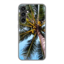 Силиконовый чехол с КАРТИНКАМИ лето для Samsung Galaxy S23 (AlphaPrint) (Пальма)