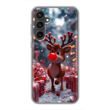 Яркий чехол для Samsung Galaxy S23 с Зимними Оленятами – Олень среди подарков
