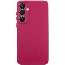 Чехол TPU GETMAN Liquid Silk Full Camera для Samsung Galaxy S24 FE (Бордовый)