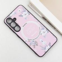 TPU+PC чехол Secret Garden with MagFit для Samsung Galaxy S24 FE – Розовый