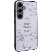 TPU+PC чохол Secret Garden with MagFit для Samsung Galaxy S24 FE – Білий