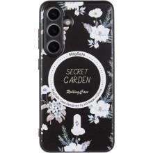TPU+PC чехол Secret Garden with MagFit для Samsung Galaxy S24 FE – Черный