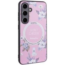 TPU+PC чехол Secret Garden with MagFit для Samsung Galaxy S24 FE – Розовый