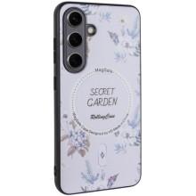 TPU+PC чехол Secret Garden with MagFit для Samsung Galaxy S24 FE – Белый