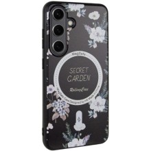 TPU+PC чохол Secret Garden with MagFit для Samsung Galaxy S24 FE – Чорний