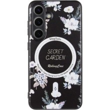 TPU+PC чохол Secret Garden with MagFit для Samsung Galaxy S24 FE – Чорний