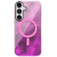Чехол TPU Shiny Mountain (MagFit) для Samsung Galaxy S24 FE – Розовый