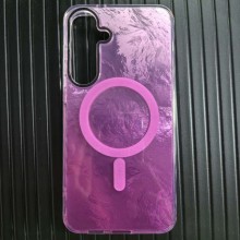 Чехол TPU Shiny Mountain (MagFit) для Samsung Galaxy S24 FE – Розовый