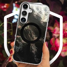 Чехол TPU Shiny Mountain (MagFit) для Samsung Galaxy S24 FE – Черный
