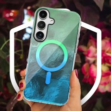Чехол TPU Shiny Mountain (MagFit) для Samsung Galaxy S24 FE – Зеленый