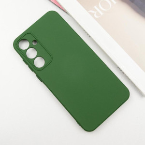 Чехол TPU GETMAN Liquid Silk Full Camera для Samsung Galaxy S24 FE – Зеленый