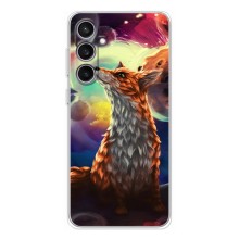 Чехлы с картинкой Лисички для Samsung Galaxy S24 FE (VPrint) (Лисица в космосе)