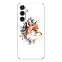 Чехлы с картинкой Лисички для Samsung Galaxy S24 FE (VPrint) (Лисичка в цветочках)