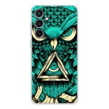 Чехлы с принтом СОВЫ для Samsung Galaxy S24 FE – Зеленая сова