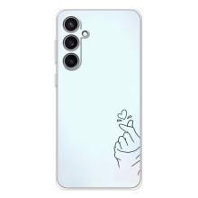 Чехлы (Знак сердечка) на Samsung Galaxy S24 FE – Сердце на голубом