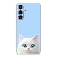 Чехол на тематику: Коты для Samsung Galaxy S24 FE (Белый кот)