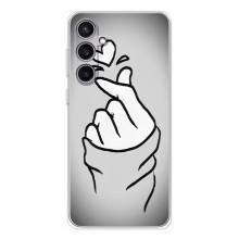 Чехол с принтом для Samsung Galaxy S24 FE (AlphaPrint - Знак сердечка)