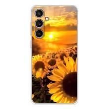 Чехол с Цветами для Samsung Galaxy S24 FE (поле подсолнухов)