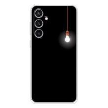 Чехол с картинками на черном фоне для Samsung Galaxy S24 FE – Лампочка