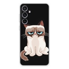 Чехол с принтом для Samsung Galaxy S24 FE (AlphaPrint) Модные коты (Грустный кот)