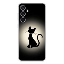 Чехол с принтом для Samsung Galaxy S24 FE (AlphaPrint) Модные коты (Силуэт котика)
