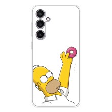 Чехол с Симпсонами для Samsung Galaxy S24 FE (VPrint) (Гомер с пончиком)