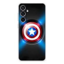 Чехол с Щитом Капитана Америки на Samsung Galaxy S24 FE – Яркий Щит Капитана