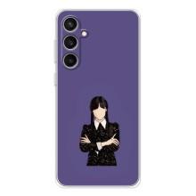 Чехлы Венсдей на Samsung Galaxy S24 FE Уэнсдей (AlphaPrint) (Уэнздей в черном)