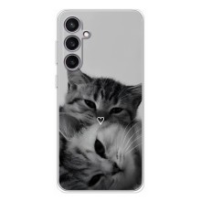 Чехол с рисунком кот на Samsung Galaxy S24 FE (Пара котов)