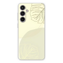 Чехол цветочный дизайн для Samsung Galaxy S24 FE – Зелёный фон