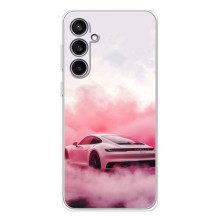 Чехол с авто Порше для Samsung Galaxy S24 FE – Розовый Порше