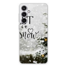 Новогодние, Праздничные Чехлы для Samsung Galaxy S24 FE - 2024 год – Let it snow